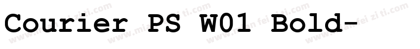 Courier PS W01 Bold字体转换